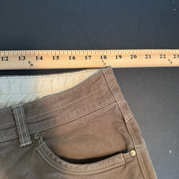 Kuhl Brown Rydr Work Pants, Vintage Patina, Canvas Work Pants, Size 38x32 - Picture 8 of 9